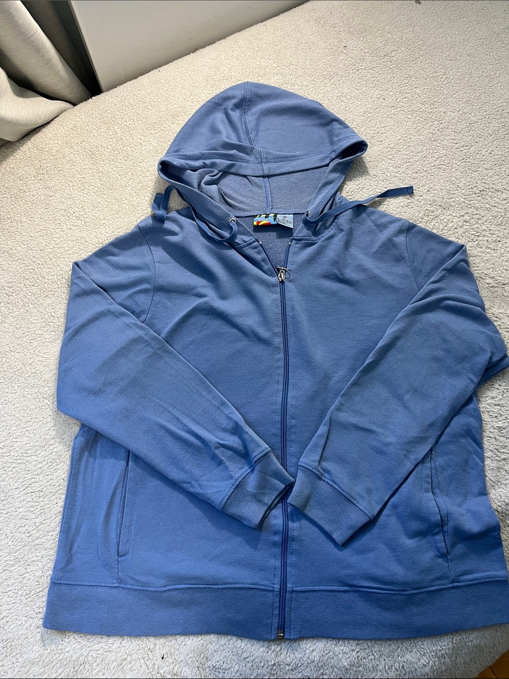 Dusty Blue Full-Zip Hoodie A021
